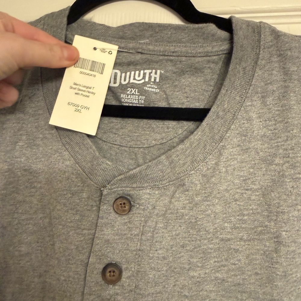 Duluth Trading Co Gray Button Down Shirt 2XL - Picture 2 of 3